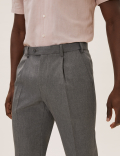 Regular Fit Single Pleat Trousers
