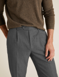 Regular Fit Single Pleat Trousers