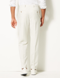 Regular Fit Flat Front Trousers