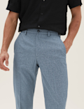 Regular Fit Flat Front Trousers
