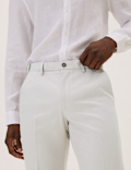 Regular Fit Flat Front Trousers