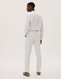Regular Fit Flat Front Trousers