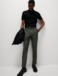 Crease Resistant Slim Fit Flexi Waist Trouser