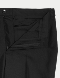Crease Resistant Slim Fit Flexi Waist Trouser