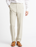 Regular Fit Flat Front Trousers