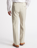 Regular Fit Flat Front Trousers