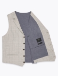 Slim Fit Checked Waistcoat