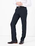 Regular Fit Wool Blend Stretch Trousers