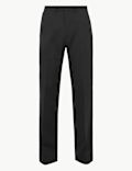 Regular Fit Wool Blend Stretch Trousers