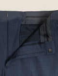 Regular Fit Wool Blend Flat Front Trousers