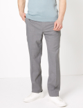 Wool Blend Regular Fit Trousers