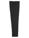 Regular Fit Wool Blend Flat Front Trousers