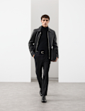 Slim Fit Wool Blend Performance Trousers