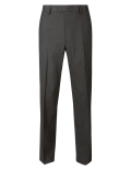 Tailored Fit Textured Flat Front Trousers