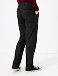 Regular Fit Checked Stretch Trousers