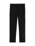 Slim Fit Flat Front Stretch Trousers