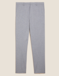 Slim Fit Flat Front Stretch Trousers