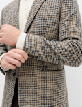 Regular Fit Cotton Blend Check Blazer