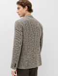 Regular Fit Cotton Blend Check Blazer