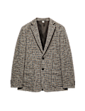 Regular Fit Cotton Blend Check Blazer