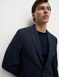 Tailored Fit Jersey Textured Blazer