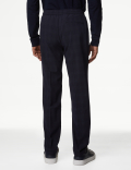 Check Single Pleat Elasticated Trousers