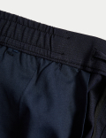 Check Single Pleat Elasticated Trousers