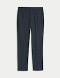 Tailored Fit Check Suit Trousers