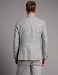 Linen Rich Tailored Fit Textured Jacket