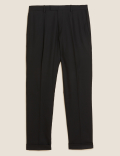Tailored Fit Flat Front Stretch Trousers