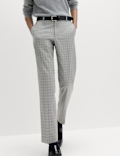 Tailored Fit Checked Trousers