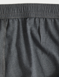 Single Pleat Brushed Stretch Trousers