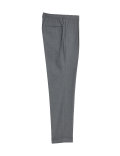 Single Pleat Brushed Stretch Trousers