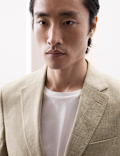 Tailored Fit Italian Linen Blend Twill Blazer