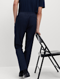 Cotton Blend Smart Elasticated Waist Trousers
