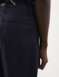 Relaxed Fit Lyocell Rich Pleat Front Trousers