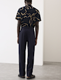 Relaxed Fit Lyocell Rich Pleat Front Trousers