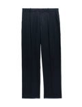 Relaxed Fit Lyocell Rich Pleat Front Trousers
