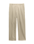 Relaxed Fit Lyocell Rich Pleat Front Trousers