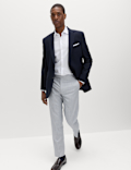 Tailored Fit Herringbone Trousers