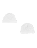 2pk Pure Cotton Hats (0-12 Mths)