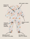 3pk Organic Cotton Printed Sleepsuits