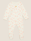 3pk Organic Cotton Print Sleepsuits