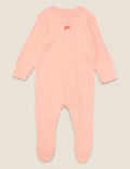 3pk Organic Cotton Print Sleepsuits
