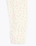 Cotton Rich Velour Spotted Sleepsuit (7lbs-12 Mths)