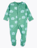 3 Pack Organic Cotton Sleepsuits (6½lbs-3 Yrs)