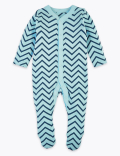 3 Pack Organic Cotton Sleepsuits (6½lbs-3 Yrs)