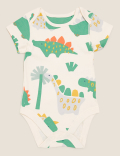 5pk Organic Cotton Dinosaur Bodysuits