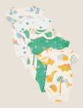 5pk Organic Cotton Dinosaur Bodysuits