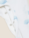 Cotton Rich Velour Cloud Sleepsuit (7lbs - 12 Mths)